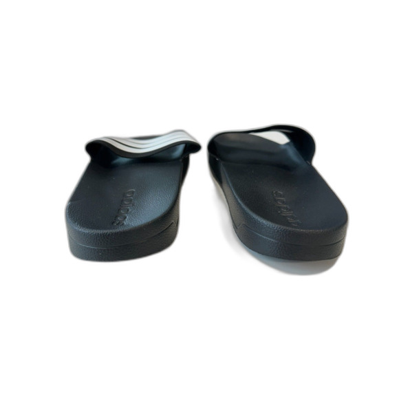NWOT Adidas Adilette Shower Slides Black and White Size 9 - Picture 3 of 8